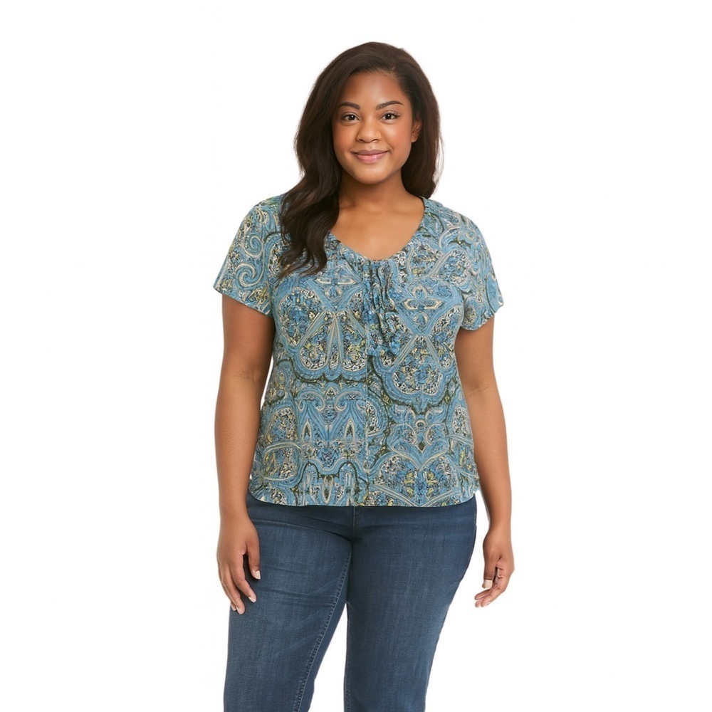 East 5th Size  small paisley sheer blouse